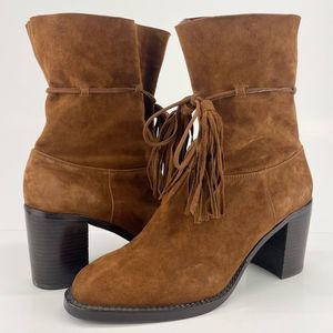 Jeffrey Campbell Laforge Suede Leather Slouchy Heeled Boots size 10